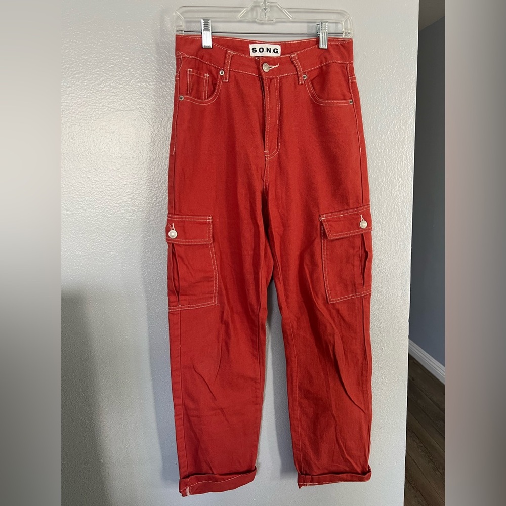 Song Burnt Orange Cargo Pants Size 3